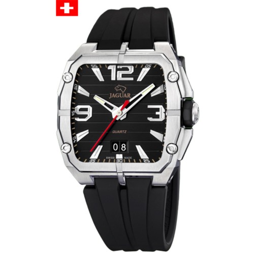 JAGUAR Black Rubber Strap J642/2